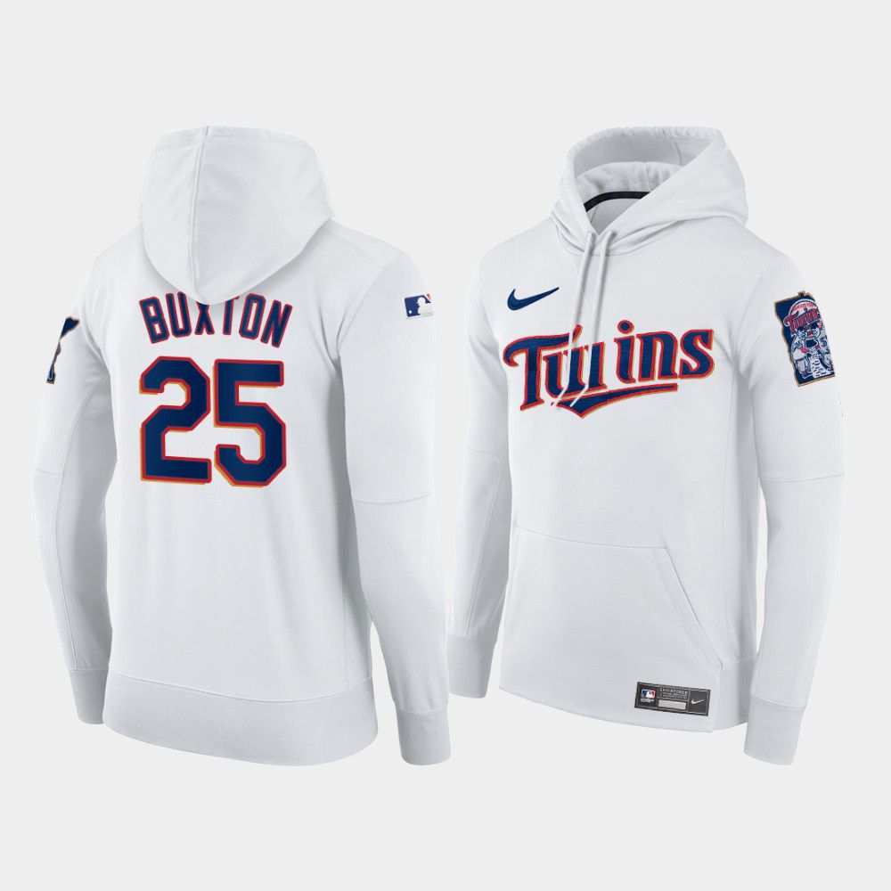 Men Minnesota Twins #25 Buxton white home hoodie 2021 MLB Nike Jerseys->minnesota twins->MLB Jersey